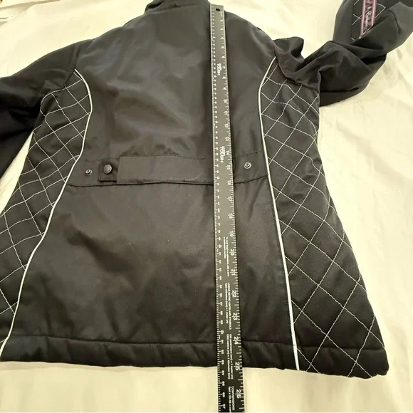 Lecaf Women’s Snowboard Jacket Small 95 Black Purple Quilted Insulated Ski Coat - Picture 12 of 17